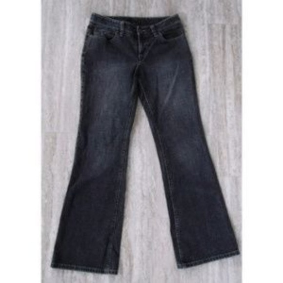 Ann Taylor Denim - Ann Taylor Loft Women’s Gray Denim Stretch Boot Cut Low Rise Jeans 0 Petite